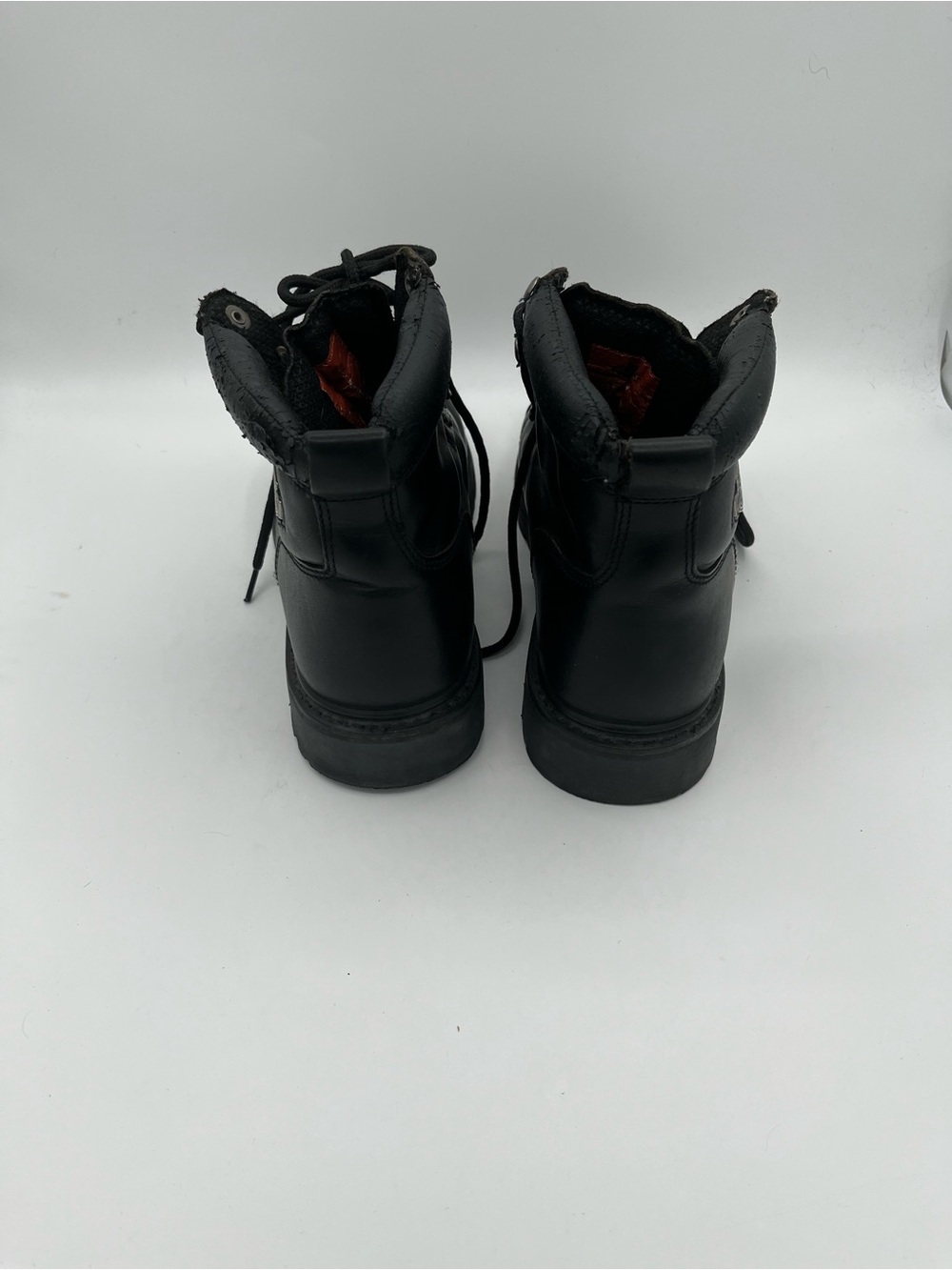 Harley-Davidson Black Boots with Orange Logo Patch - Picture 5 of 11